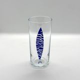 The Lucid Lab Other Blue Fish / Mavi Balık Baskılı Paşabahçe Rakı Kadehi - 1 Adet - Renkli