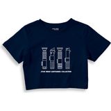 The Lucid Lab Star Wars Lightsaber Collection Crop Tişört - Lacivert - M