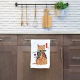 The Lucid Lab White Catana - Kedili Mutfak Havlusu 2 Adet - Renkli - 30 x 50 cm