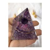 The Magic of Healing Bohem Ametist Orgon Piramidi, Çok Renkli, 5x5 cm, Doğal Taş, Zenginlik ve Refah için Enerji Dengesi Kristali