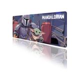 The Mandalorian Oyun Gaming Klavye Mouse Pad Kaymaz Taban Kenarları Dikişli Su Geçirmez Masa Matı 70x30 Cm