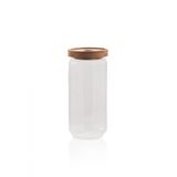 The Mia Ahsap Kapakli Cam Saklama Kabi 1000 Ml