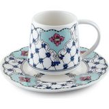 The Mia Amore Blue Fincan Takımı Tek Kişilik 100 cc CUP0050 - Bej - Açık Mavi