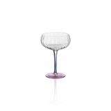 The Mia Ayaklı Cam Dondurma Kasesi Mavi Pembe 280 ml