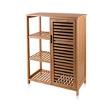 The Mia Bambu 4 Katlı Kapaklı Düzenleyici Dolap Raf 87x66x33 Cm Çok Renkli