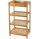 The Mia Bambu 4 Katlı Tepsili Düzenleyici Dolap Raf 75X40X30 cm - Tek Ebat - Renkli