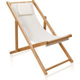The Mia Bambu Katlanır Şezlong Sandalye - Çok Renkli - 130x60