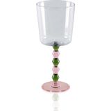 The Mia Bead Yeşil Cam Şarap Kadehi - Standart