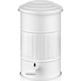 The Mia Beyaz Galvaniz Pedallı Banyo Çöp Kovası 5 Lt - Standart