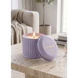 The Mia Calm Lavanta Kokulu Lila Kapaklı Mum 600 gr 10X10 - Beyaz