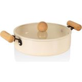 The Mia Cucina Di Mia Sığ Tencere 24CM - Krem