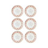 The Mia Dolce Vita Pasta Tabağı 6lı Set 19 cm