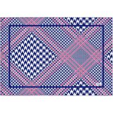 The Mia Ekose -1 Amerikan Servis 6'lı Set - 50 x 35 cm. - Mor