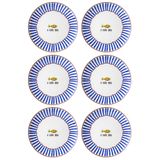 The Mia Fish 26 CM 6'lı Servis Tabağı Set