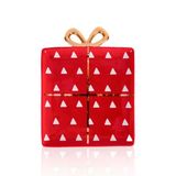 The Mia Fiyonk Figürlü Servis Tabağı Krımızı 22X17 Cm
