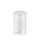 The Mia Galvaniz Pedallı Banyo Çöp Kovası 5 Lt - Beyaz