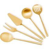 The Mia Giallo Gold Çelik 5 Parça Servis Seti - Altın - Standart