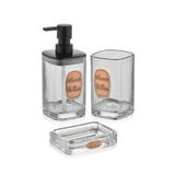The Mia Globe Banyo Seti 3 Parça Şeffaf 330 ml BNY0030