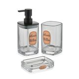 The Mia Globe Banyo Seti 3 Parça Şeffaf 330 ml