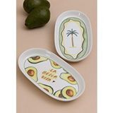 The Mia Italian Summer Oval Servis Tabağı 2li 29 Cm Çok Renkli