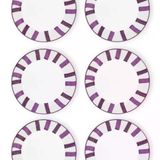 The Mia Joy Yemek Tabağı 6Lı Set Mor 20 Cm