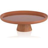The Mia Limoges Terracota 21x7 cm Ahşap Ayaklı Tabak