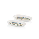 The Mia Lımoncello Basıc Gri 2'li 29 cm Oval Servis Tabak