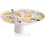 The Mia Limoncello Seramik Desenli Ayaklı Servis Tabağı 26 cm - Standart