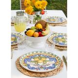 The Mia Limoncello Servis Tabağı 30 cm Bulaşık Makinesinde Yıkanabilir Renkli Desen - Antik Sarı