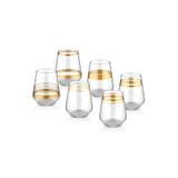 The Mia Lınes Su Bardağı Kısa 6 Lı Set -gold