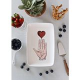 The Mia Luv Dikdörtgen Servis Tabağı 31x20 Cm Çok Renkli