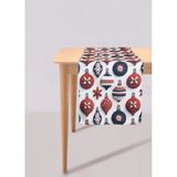 The Mia Modern Figür Desenli Runner 45X140 Cm Beyaz