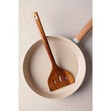 The Mia Natura Akasya Delikli Spatula 34x10 Cm Kahverengi