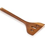 The Mia Natura Akasya Delikli Spatula 34X10 cm - Tek Ebat - Ahşap