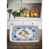 The Mia Odore Di Limone 34x25 cm Dikdörtgen Servis Tabağı Şık Deseniyle Sofralarınızı Süsler