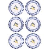 The Mia Odore Di Limone Seramik 6'lı Yemek Tabağı Seti 20 cm - Standart