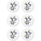 The Mia Olivos Pasta Tabağı 6lı Set 19 cm OVS0001 - Beyaz - Tek Ebat