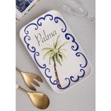 The Mia Palma Dikdörtgen Servis Tabağı 31X20 cm - Tek Ebat - Çok Renkli