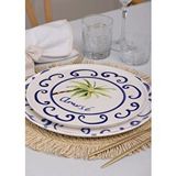 The Mia Palma Servis Tabağı 6lı Set 26 Cm Çok Renkli
