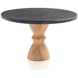 The Mia Pasta Standı Mermer&Ahşap Mermer 28Cm Siyah