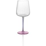The Mia Pembe Mavi Kadeh 600 ml Cam Desensiz Tek Parça Açık Pembe Renkli Şarap Kadehi