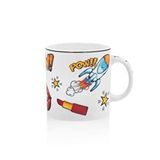 The Mia Popart Lips Desenli Porselen Kupa Pop062 Beyaz