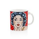 The Mia Popart Wow Desenli Porselen Kupa Pop063 Çok Renkli
