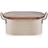 The Mia Prizma Karamel Galvaniz Ekmek Saklama Kabı 40X22X18 cm - Standart