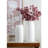 The Mia Pure Dekoratif Vazo 15x15x33 Cm Beyaz