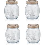 The Mia Quatrıo 4'lü Cam Kavanoz 1000ML - 4 Adet