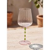 The Mia Şarap Kadehi Pembe Yeşil 500 ml