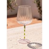 The Mia Şarap Kadehi Pembe Yeşil 600 ml