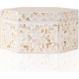 The Mia Sedef Seramik Altıgen Dekoratif Kutu 24 x 21 cm - Standart
