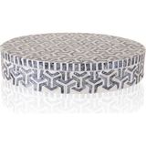 The Mia Sedef Seramik Yuvarlak Dekoratif Kutu 40 x 30 cm - Standart